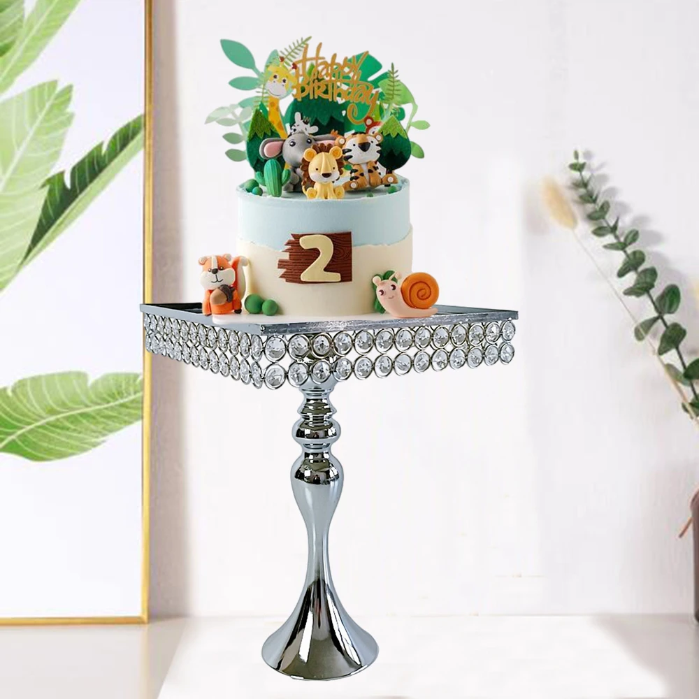 1Pcs-3Pcs/Lot Crystal Cupcake Stand With Gold Silver PlateDessert Table Party Wedding Display Birthday Party Supply