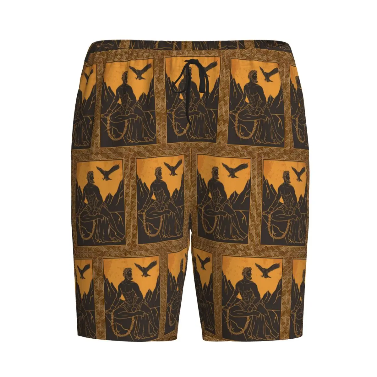 

Мужские шорты-пижамы Custom Prometheus с мотивами греческой мифологии, брюки для сна и отдыха, нижняя часть пижамного комплекта