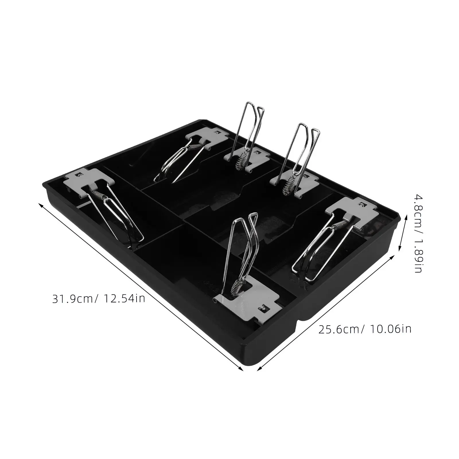 Cash Drawer Tray Plastic Sturdy Cash Register Insert Tray Multi-Grids Cashier Box Money Storage Stand for Supermarket