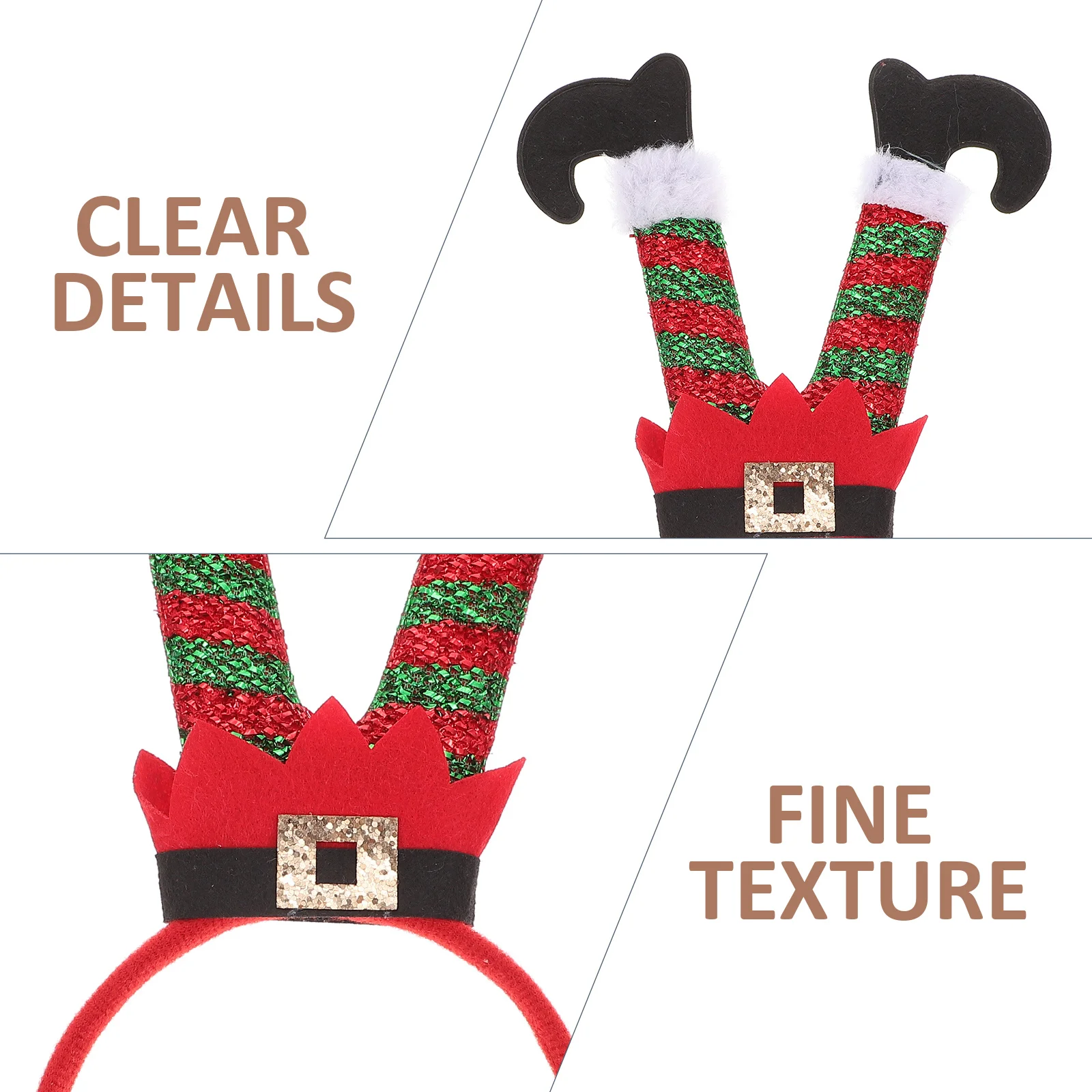 

3pcs Christmas Headband Hair Accessories Women Girls Xmas Headdresses Leg Lightweight Portable Easy Store Party Stage
