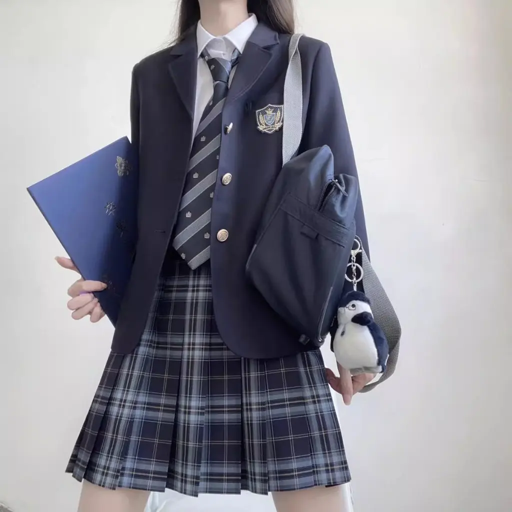 

Women's College JK/DK Uniform Style One-Piece Suit Jacket Genuine School Delivery Spring Autumn Wear