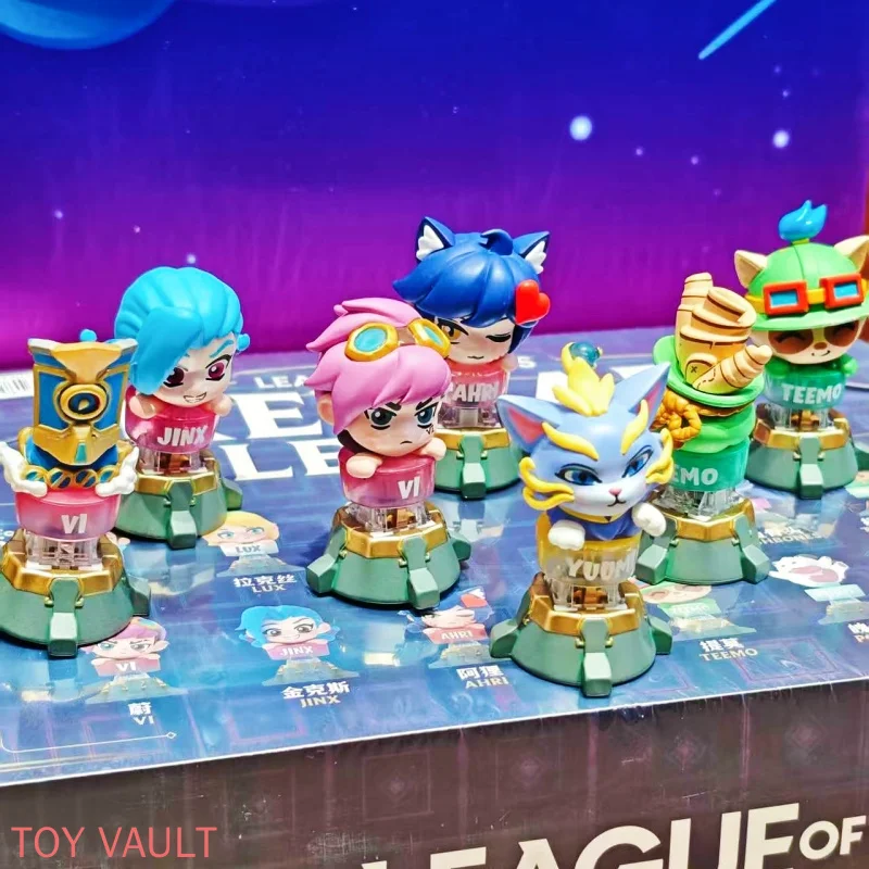 New Miniso Official League Of Legends Lol Keycap Blind Box Collectible Figurine Desktop Ornament Peripheral For Game Lovers Toys