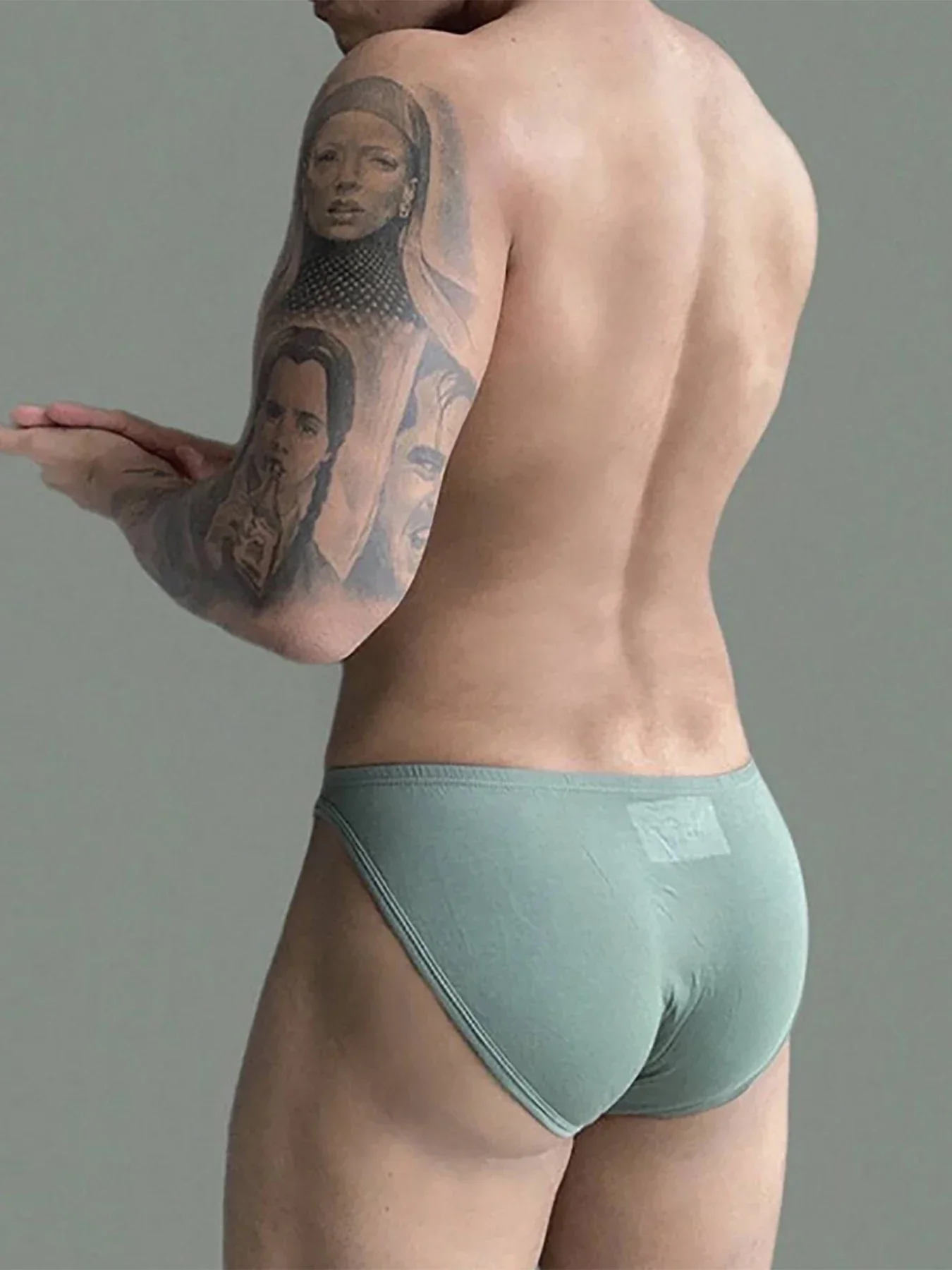 3Pcs Mixed Colors Sexy Men's Small Triangle Underwear Modal Thin Low Waist Bikini Lifting Buttocks Solid Color Underwear