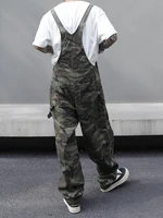 Men's Multi-Pocket Camouflage Printed Denim Overalls - Cotton, Non-Elastic, Machine Washable - Ideal for Casual Outings - Image 2