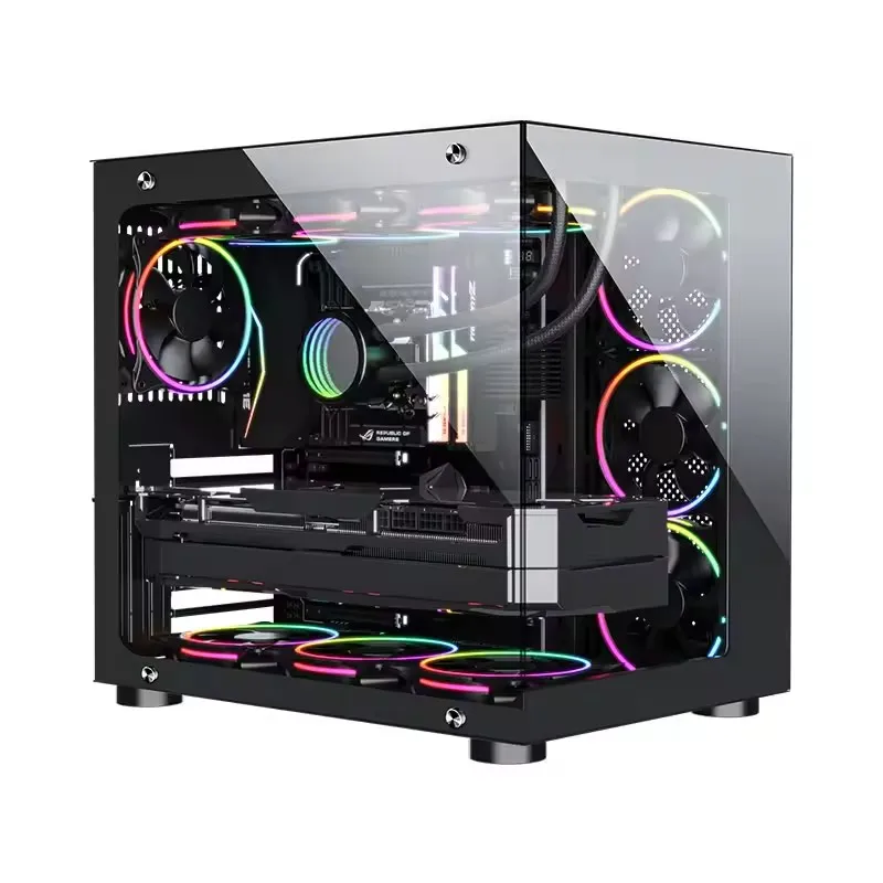 UPSIREN CF-12 ventilateur de boîtier 12 cm 5 V 3 broches ARGB et 4 broches PWM ventilateur de refroidissement muet haute performance effet de lumière Halo