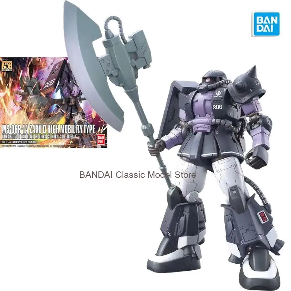 Original Bandai HG GTO 1/144 MS-06R-1A ZAKU 2 HIGH MOBILITY TYPE Ordiga Anime-Charakter zusammengebautes Modellspielzeug Kindergeschenk