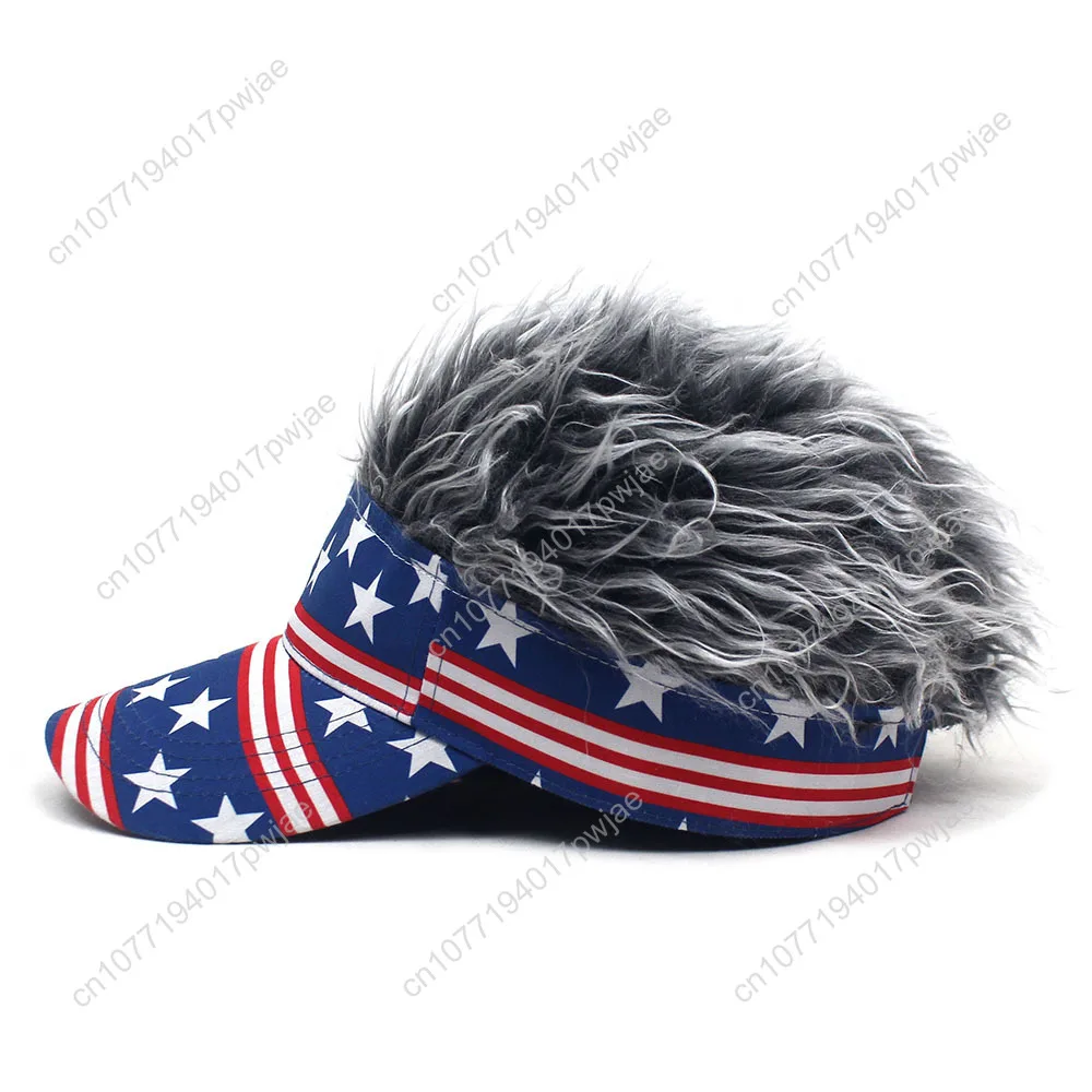 Stylish new five-pointed star baseball cap, street dance hip-hop hat, funny furry hat view 4