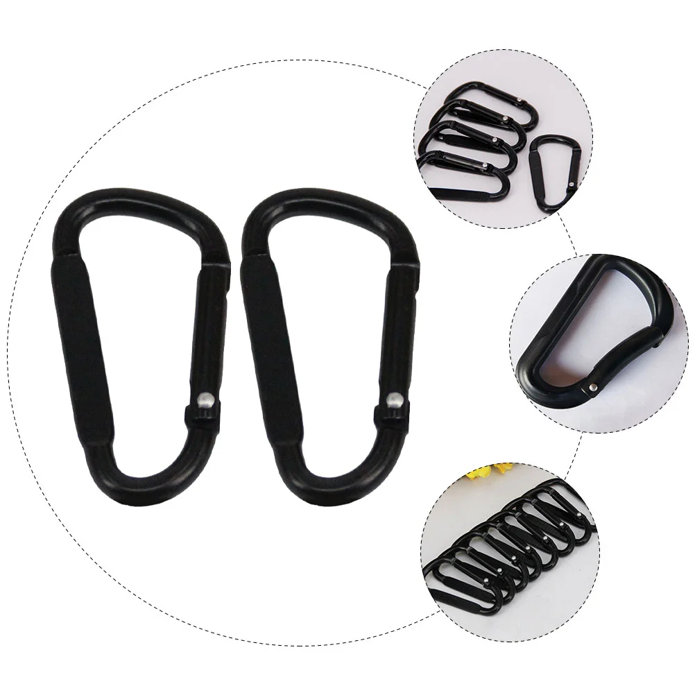 20 ชิ้น Carabiner D แหวน Hook Heavy Duty Key Chain Hooks โซ่หัวเข็มขัด Quick Links รูป Snap