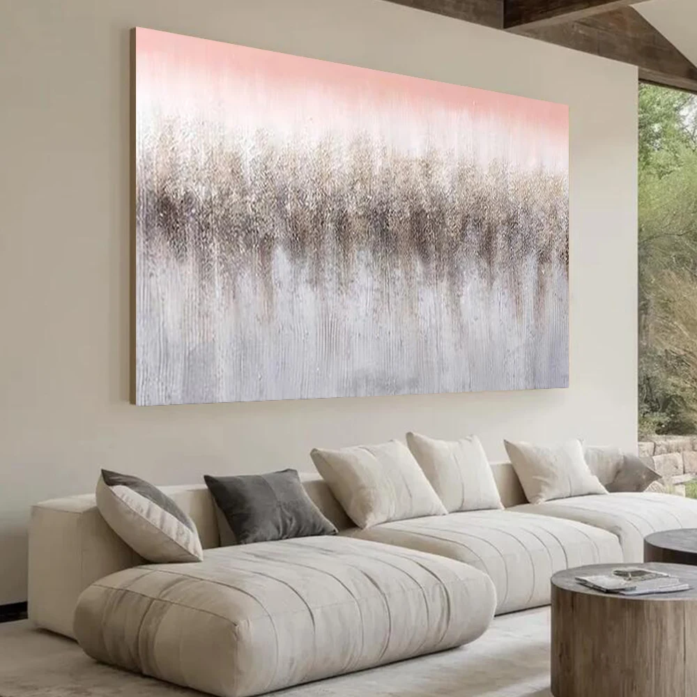 Canvas Poster Home Wall Art Modern Street Landscape Oil Painting Hand-Painted Abstract Drawing For Living Room Decor Mural