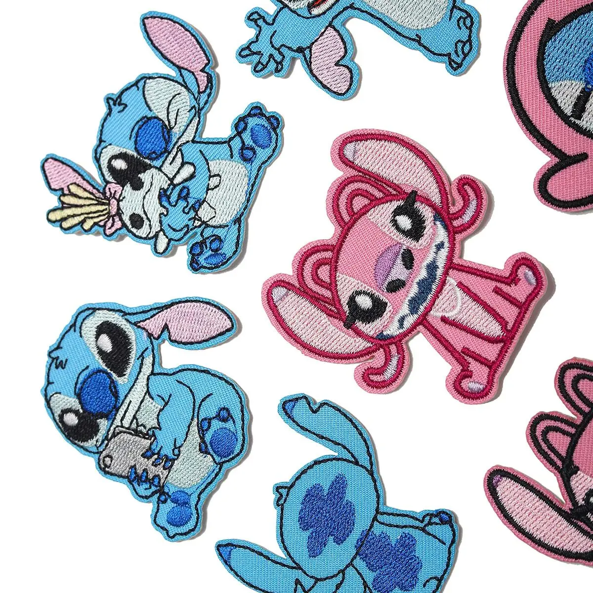 1-20Pcs Cute Anime Alien Dog for DIY Kids Clothing T-shirt Jeans Coat Iron on Embroidery Patches Clothes Cartoon Applique