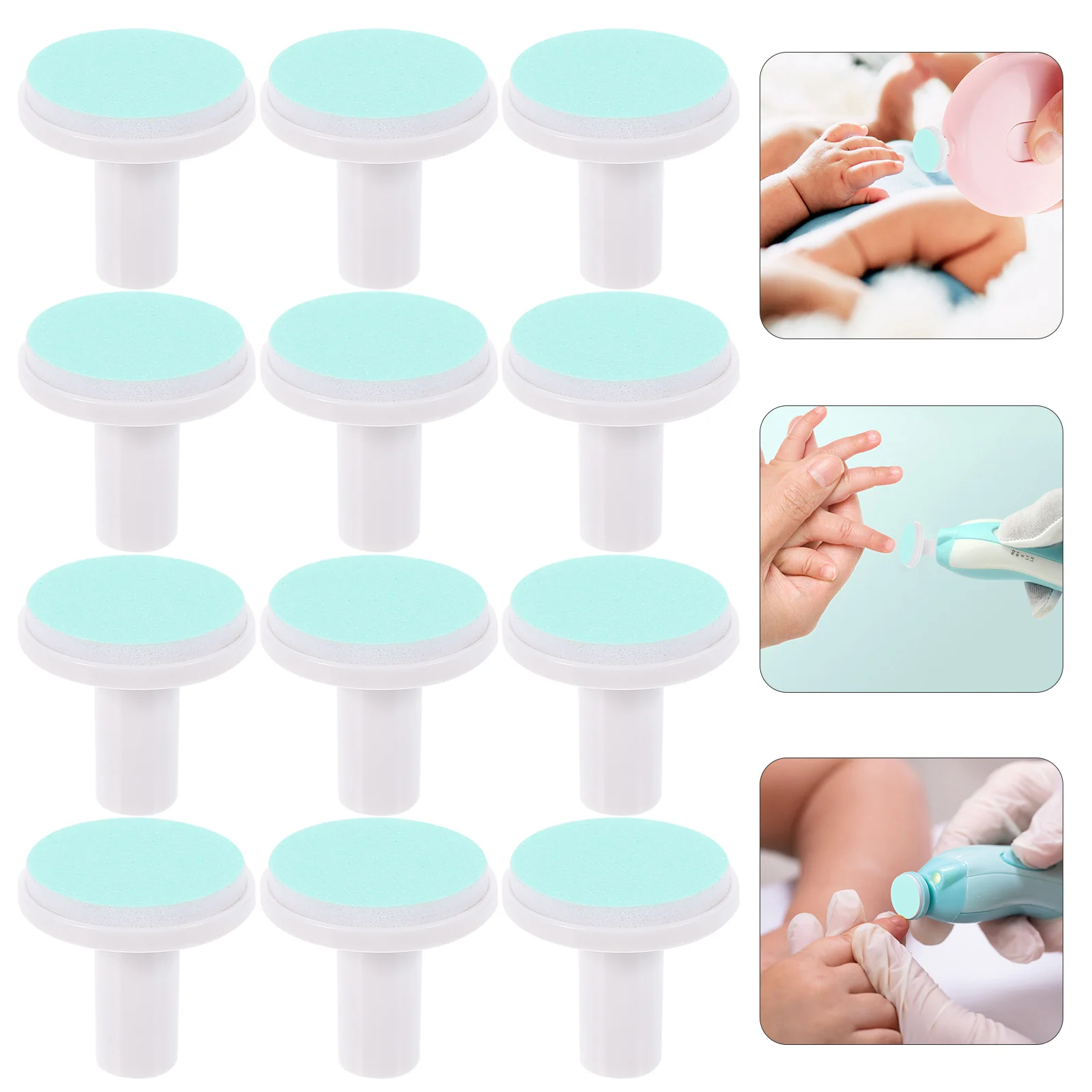 Baby Nail File Pads Nail Replace Nail Trimmer Replacement Pads Electric Nail Grinding Heads Clipper Pads