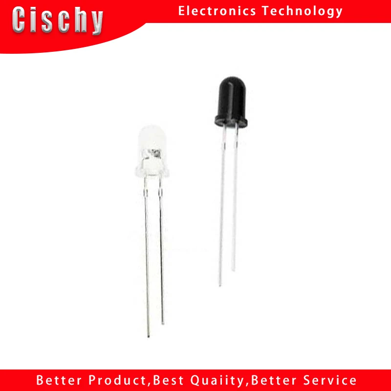 

20pcs/lot F3 3MM 940nm LEDs infrared emitter and IR receiver diodes each 10pcs Infrared to tube