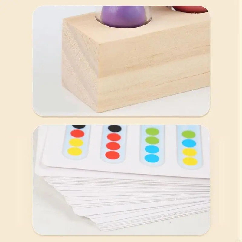 M89C حنة حنة مقطع اللغز لعبة الأطفال ملونة فرز الخرز لعبة تركيز لعبة التركيز