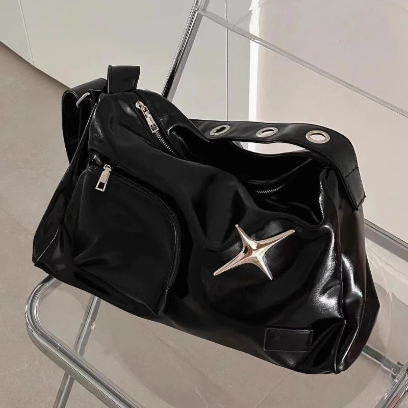 سعة كبيرة ستار المرأة حقائب كتف بسيطة لينة بولي Leather جلد كول بنات حقيبة كروسبودي بلون السفر حقائب اليد النسائية حمل