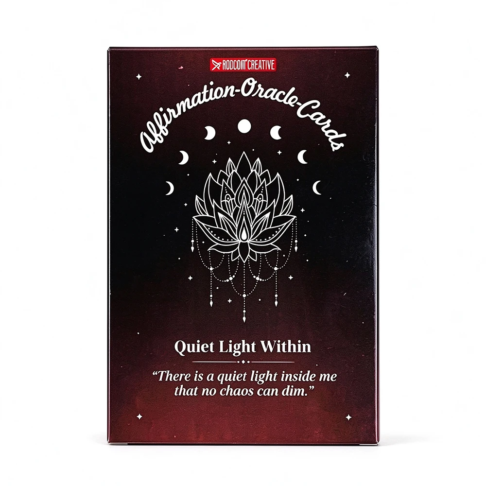 Affirmation Oracle Cards, Quiet Light Within Positive Affirmation Deck for Spiritual Healing Self-Love Meditation Cards Game