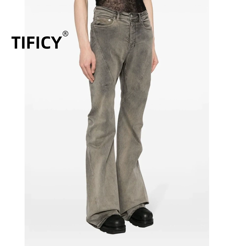 سراويل جينز داكنة RO High Street للنساء/الرجال مغسولة صغيرة قابلة للسحب للأسفل سراويل جينز متعددة الاستخدامات وعصرية