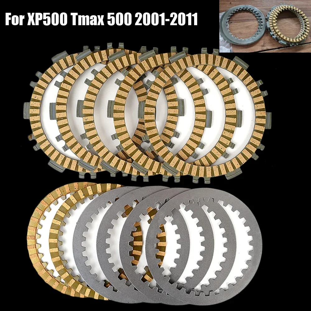 Clutch Plate For Yamaha XP500 TMAX 500 2001-2011 2010 2009 2008 2007 2006 2005 Clutch Friction Disc Plates XP T MAX T-Max 500