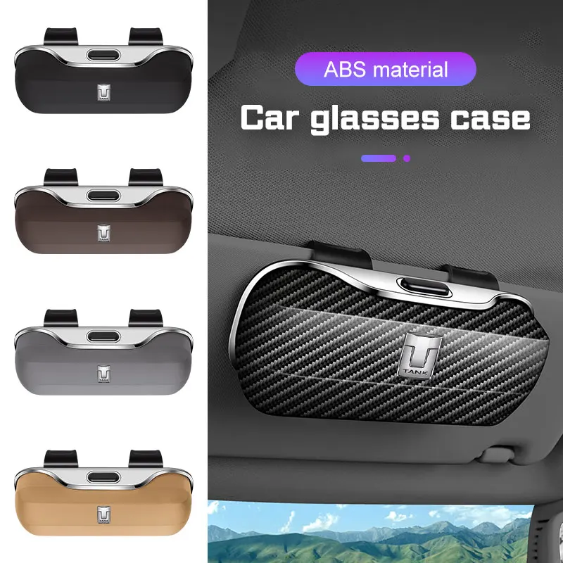 

Car Sun Visor Glasses Box Eyeglass Case For Great Wall Wey TANK 300 500 400 700 TANK500 Sunglasses Holder Storage Accessories