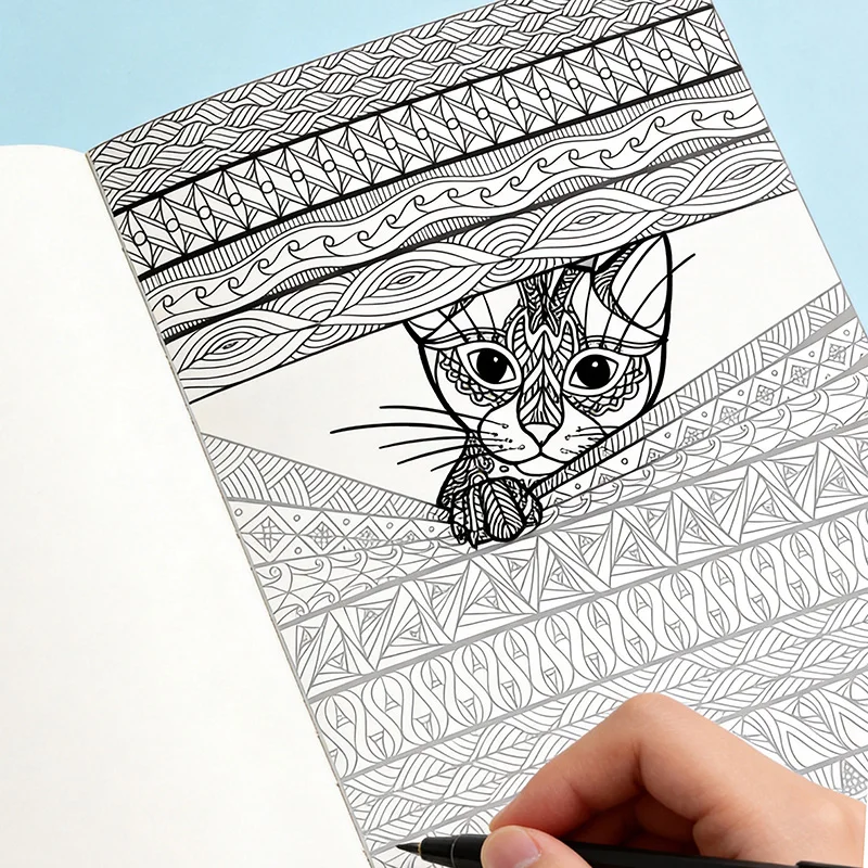 An Adult Meditation and Decompression Graffiti Book, Zen Mandala Coloring Book, Animal/flower/elf Line Manuscript Coloring Book