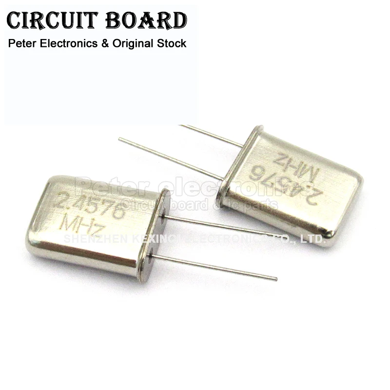 5PCS Crystal Oscillator 2.4576M Dip 2pin 2.4576MHz HC-49U Quartz Crystal Passive Crystal Oscillator