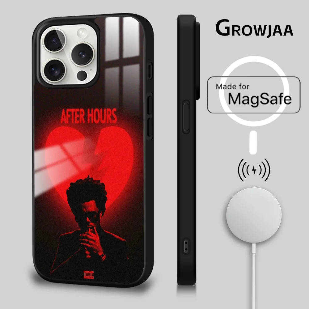 The W-Weeknd XO Minimalist Phone Case For iPhone 16 15 14 13 12 11 Pro Max Plus Mini Magsafe Mirror Wireless Magnetic Cover