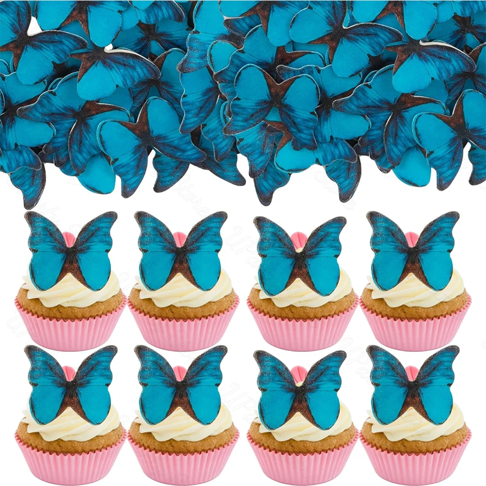 48 Stück lila Schmetterling Kuchen Dekoration bunte 3D Schmetterlinge Cupcake Topper für Geburtstag Hochzeit Schmetterling Kuchen Dekor Versorgung – Detail 13