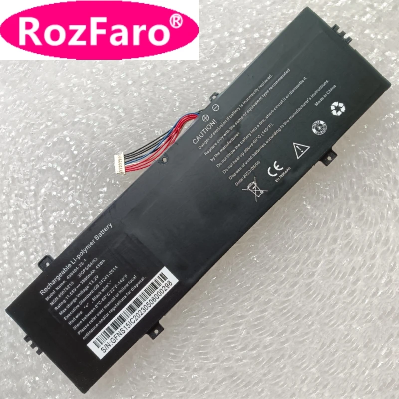 

RozFaro For Gear Orchid 456484-3S-1 456484-3S 40075218 3ICP5/64/83 Laptop Battery 11.55V 45Wh 3890mAh For Gear Iris Netbook