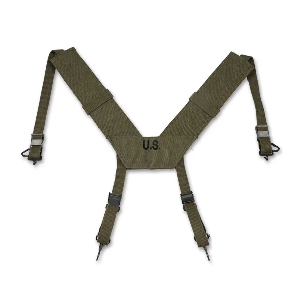 WW2 M1956 US Soldier Sling Belt Shoulder H Type Outdoor Equipment Combination Set American Soldier Equipment Baps Belt