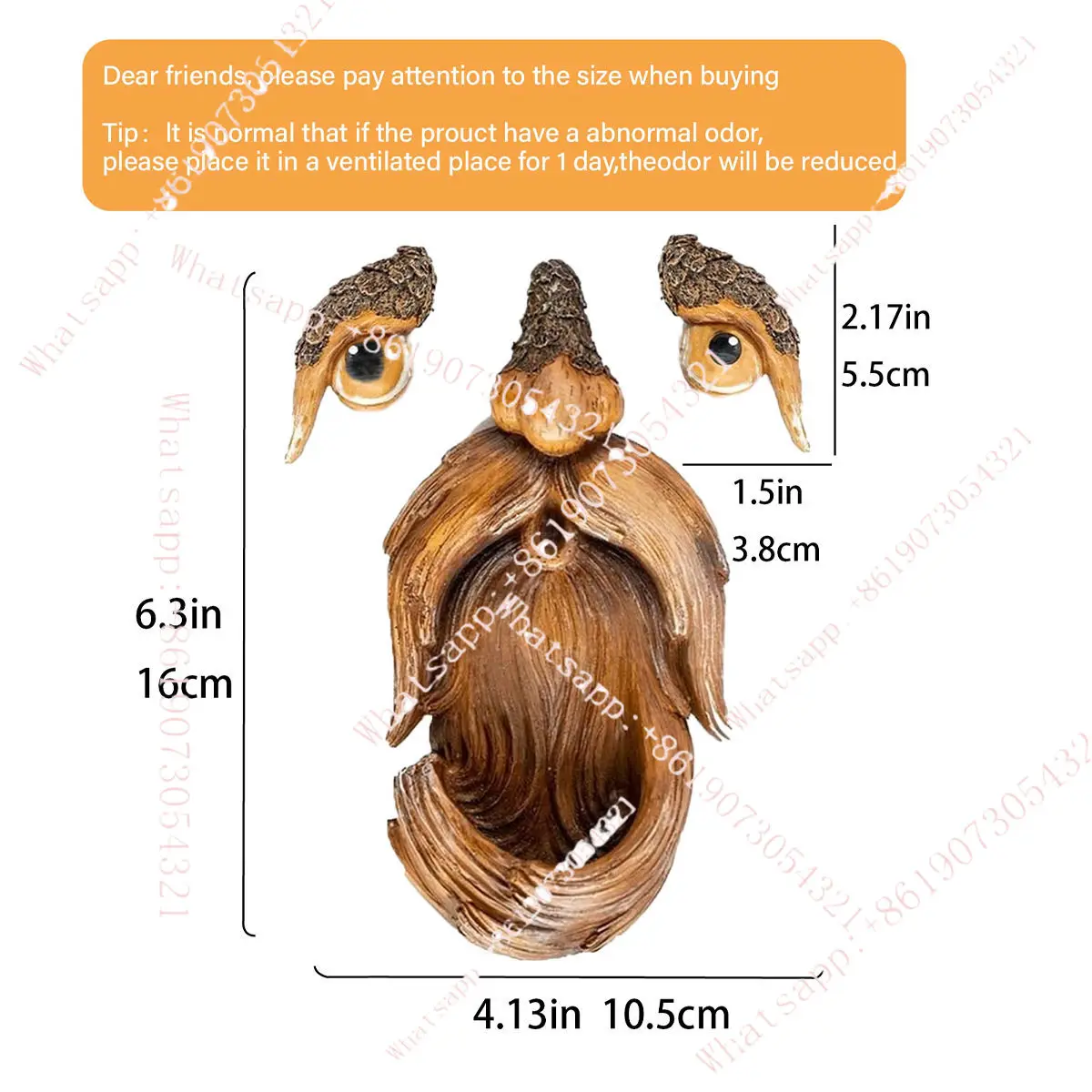 

Новая кормушка для птиц монстров на дереве, открытый сад, хищник для птиц, сад, креативная уникальная декоративная подвеска из коры