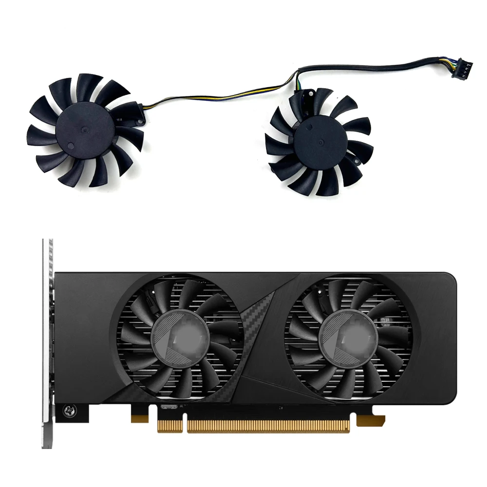 

For MSI GeForce RTX 3050 LP 6G OC video card fans Cooling Fan 46mm 4pin 0.3A HA5510H12SF-Z RTX3050 LP GPU FAN