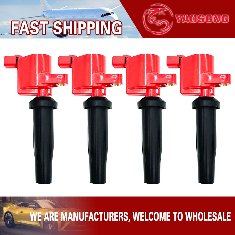 4 szt. Cewka zapłonowa HG do FORD FOCUS C-MAX MONDEO VOLVO C30 S40 V50 MAZDA3 TRIBUTE 1.8L 2.0L 2.3L (2003-) 4 m5g12a366bd 30711786