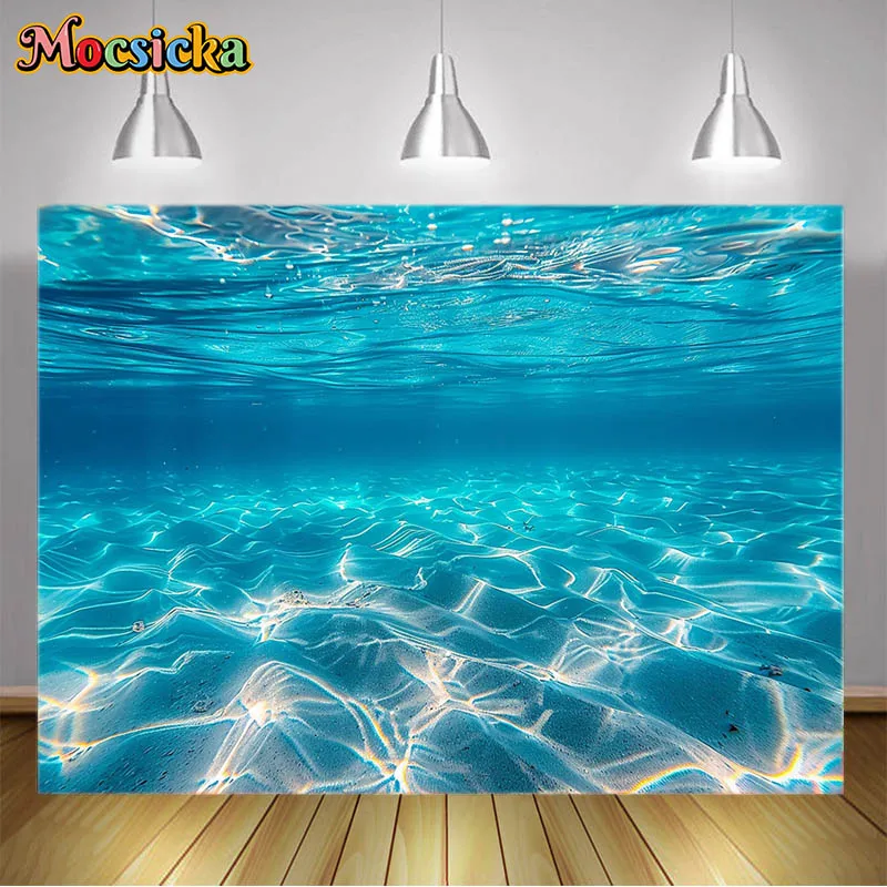 Mocscicka fondo de fotografía Océano Azul, fondos de fotografía occidental, arena, cielo azul, playa, decoración de fiesta de cumpleaños para niños, accesorios de estudio
