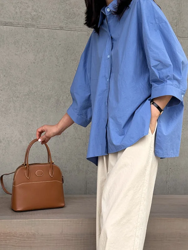 

Новая однотонная простая женская свободная куртка размера 7/8 све irt больших размеров, повседневная универсальная хлопковая куртка irt