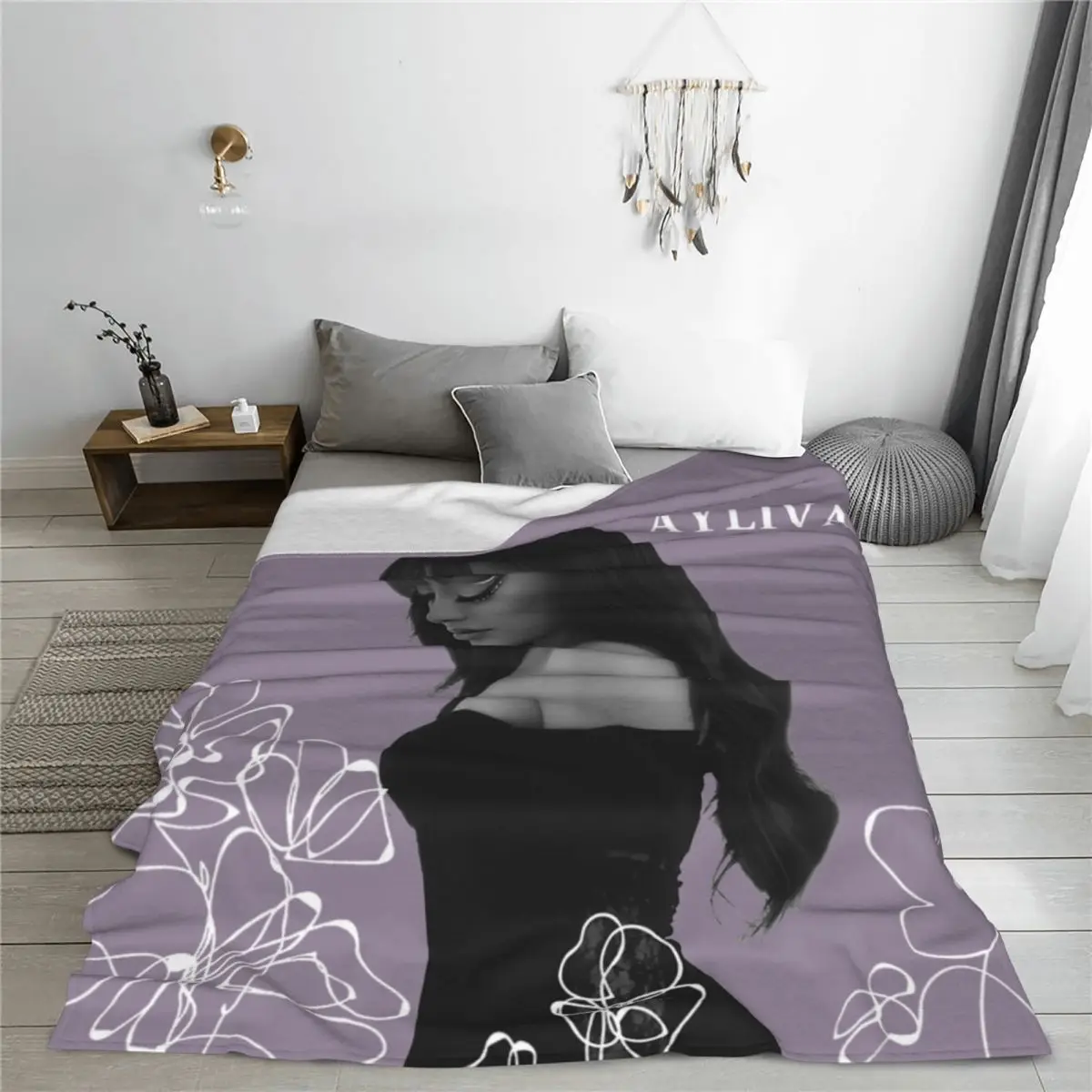 Ayliva In Liebe Knitted Blankets Pop Singer Music Flannel Throw Blankets Bedding Couch Personalised Soft Warm Bedspreads