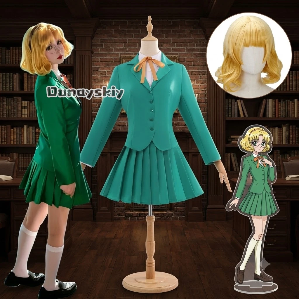 KS*09Magic Knight Rayearth Hikaru Shidou Fu Hououji Cosplay-Kostüm, komplettes Set, Anime-Charakter-Outfit für Halloween, Comic-Thema