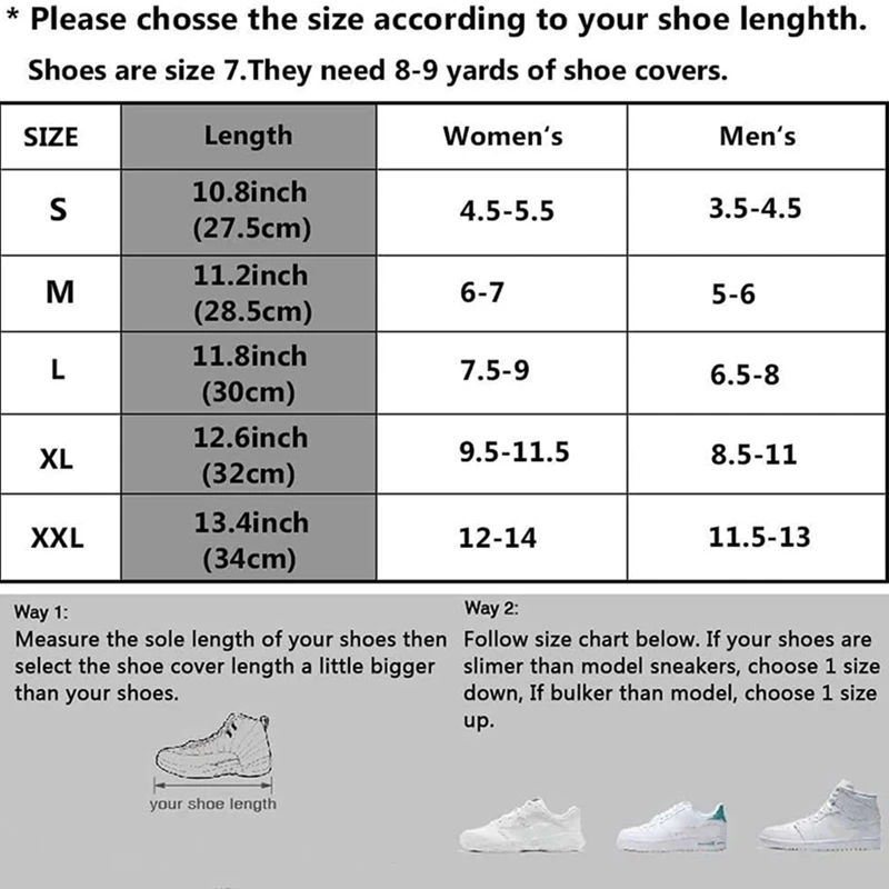 2 Pairs Waterproof Shoe Covers PVC XXL Size Rain Gear, Snow And Rain Boot Covers