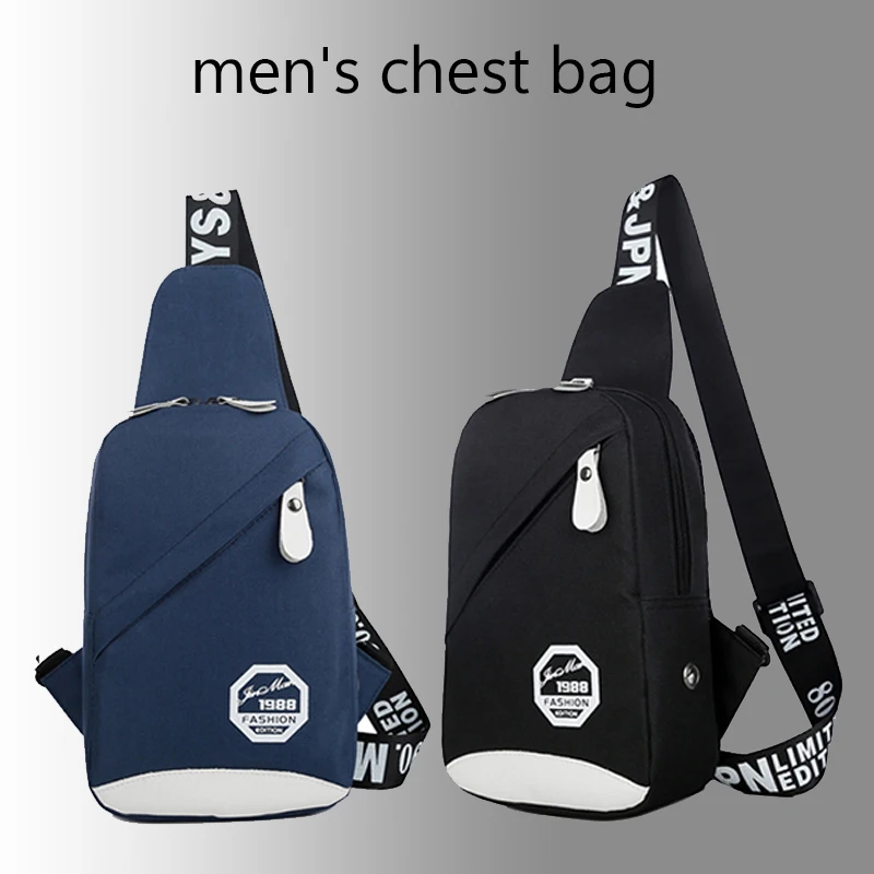 Practical Versatile Chest Bag for Daily Travel "1988 FASHION" Label Lightweight Adjustable-strap Casual Functional Sling Bag