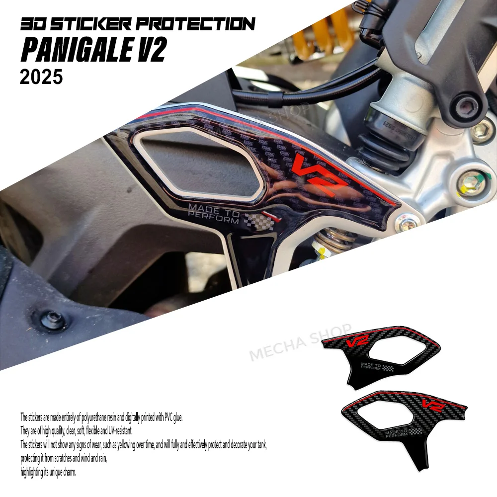For Panigale V2/S Stickers 2025 - Motorcycle 3D Resin Stickers Protect Heel Panigale v2S Decorative Stickers
