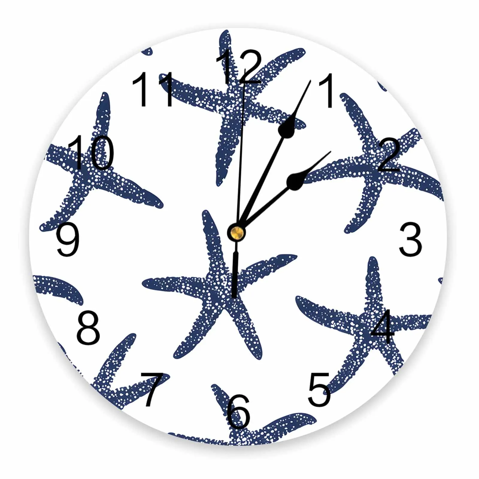 

Минималистичные часы с изображением морской звезды в океане, настенные украшения для дома, комната для подростков, спальня, гостиная, декор, настенные часы