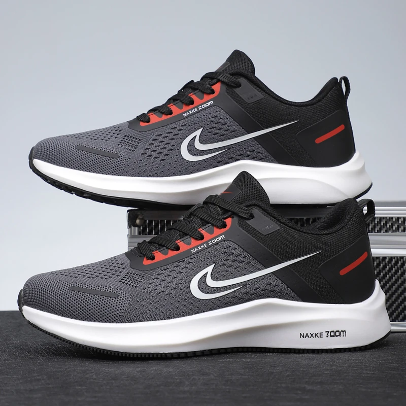 

Мужская обувь, новинка 2024, летняя повседневная спортивная обувь с дышащей сеткой, мужские модные универсальные рабочие кроссовки