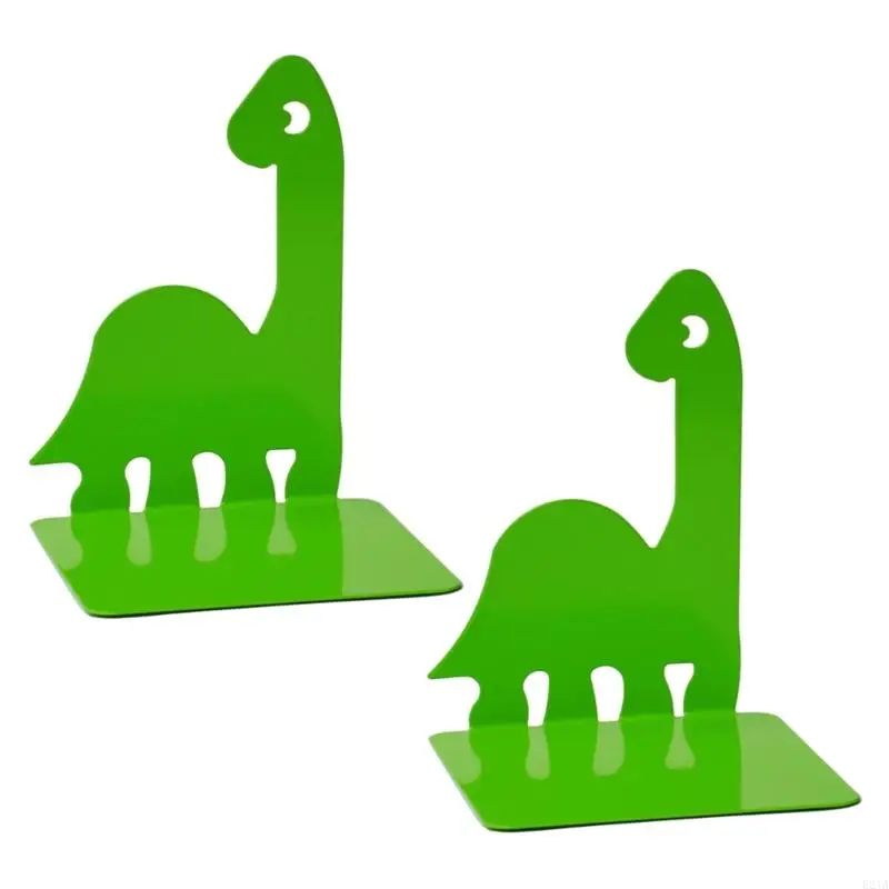 2 PCS Metal Bookends Dinosaur Bookends Book Book Book Book Support