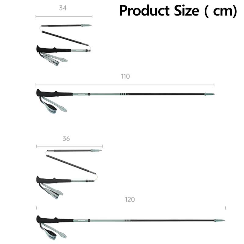 Poleultra-Lightweight And Quick-Opening Portable Walking Poles Lightwind Ext-Carbon Fibre 4-Section Folding Hiking