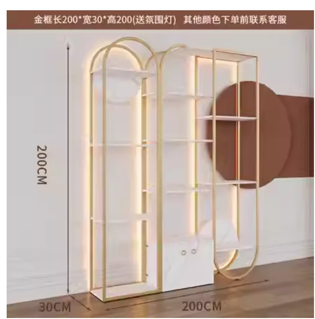 Cosmetics store display cabinet skincare product display cabinet display rack beauty salon shelf bag shoe storage rack