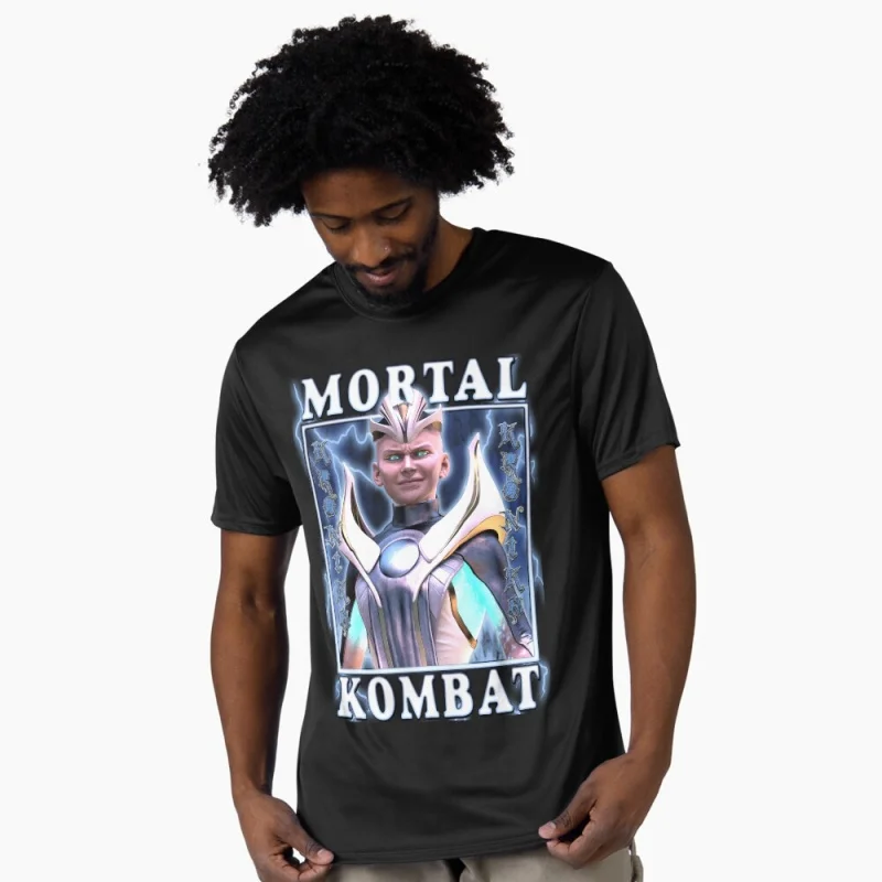 Kronika MK Vintage 90's Mortal Kombat Gift tee for gamer 100% cotton printed Men's Short Sleeve Graphic T-Shirt All size tops