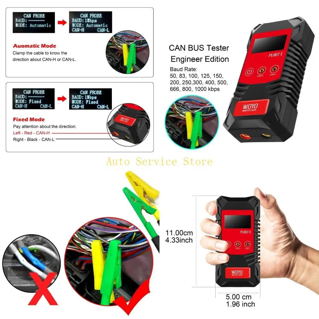 462A Lightweight Ergonomic CAN Bus Diagnostic Tool PL007E None Contact Technology Suitable For Safe And Fast Cable Inspection