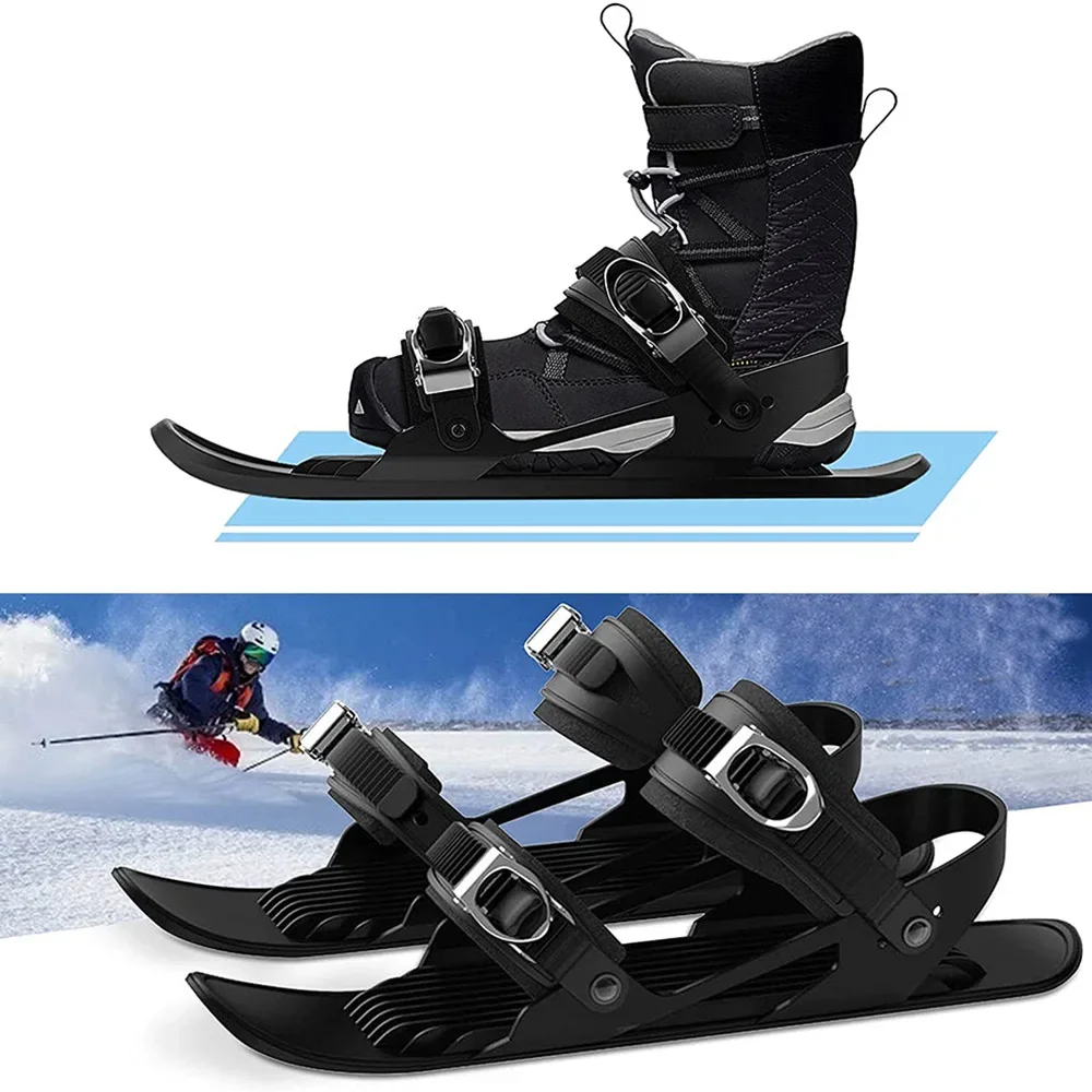 Snowfeet Snowboard Shoes Ski Skates for adults 1 Pair  Nylon Portable Adjustable for Outdoor Skiing Sports