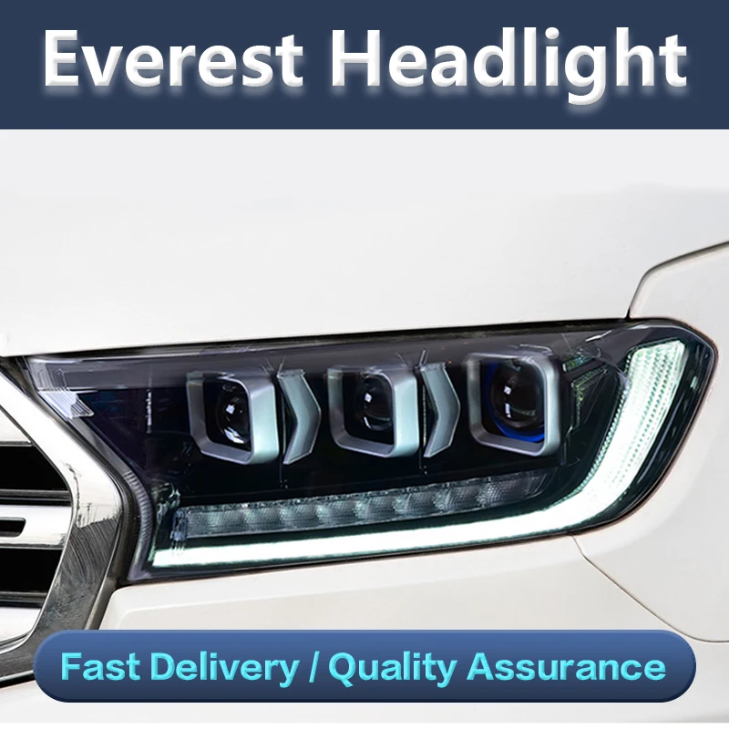 

Автомобильные аксессуары, головная лампа для фар Ranger 2016-2021, светодиодная фара Everest, светодиодная лампа для фар, объектив DRL