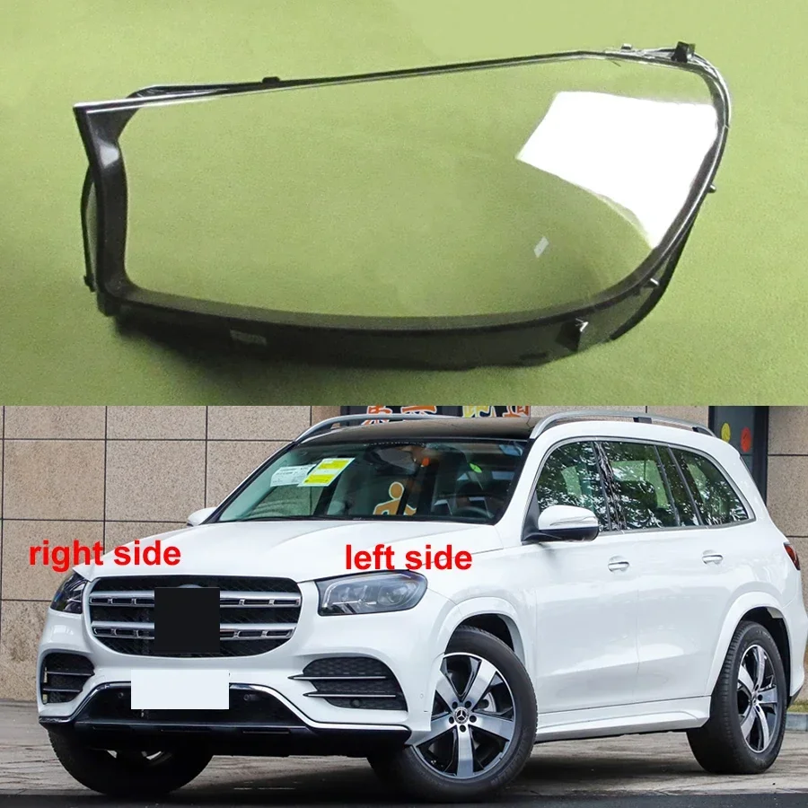 For 2020 2021 Benz GLS/X167 GLS167 Front Headlight Lens Cover Transparent Headlamp Shell Plexiglass Replace Original Lampshade