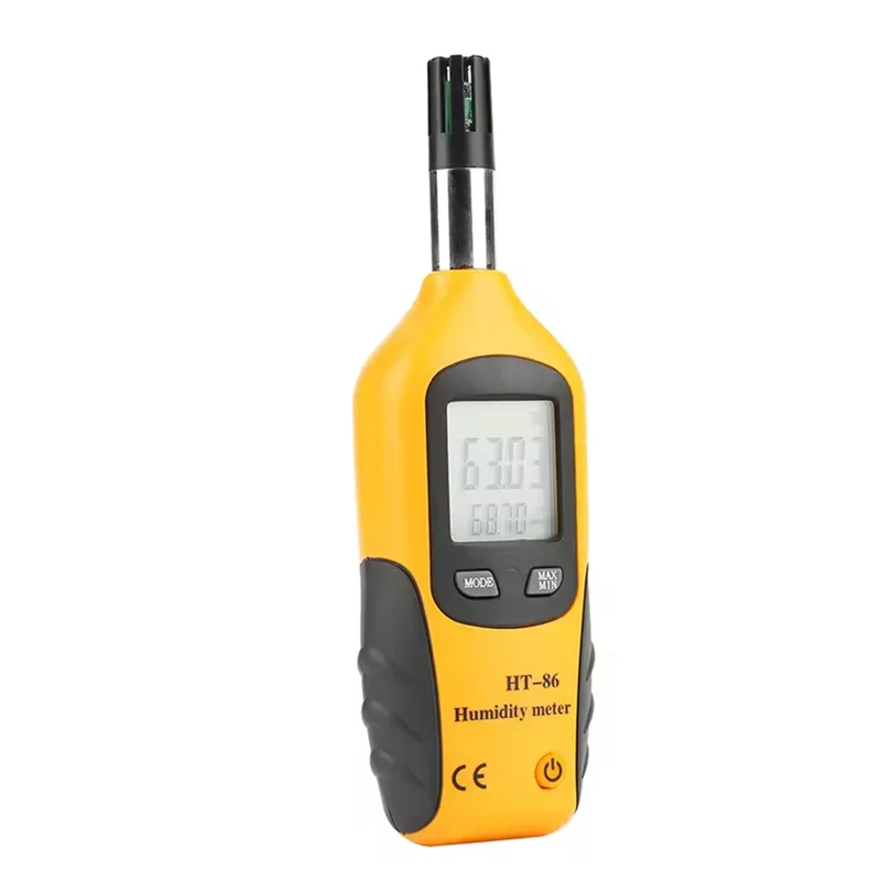 

ABKU-Portable Digital Thermometer Hygrometer Wet Bulb/Dew Point Temperature Meter LCD Screen Humidometer With Backlight