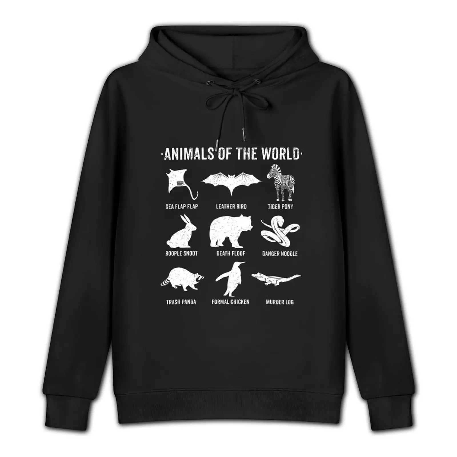 Simple Vintage Humor Funny Rare Animals of the World Pullover Hoodie male clothes men's winter sweater oversized hoodie